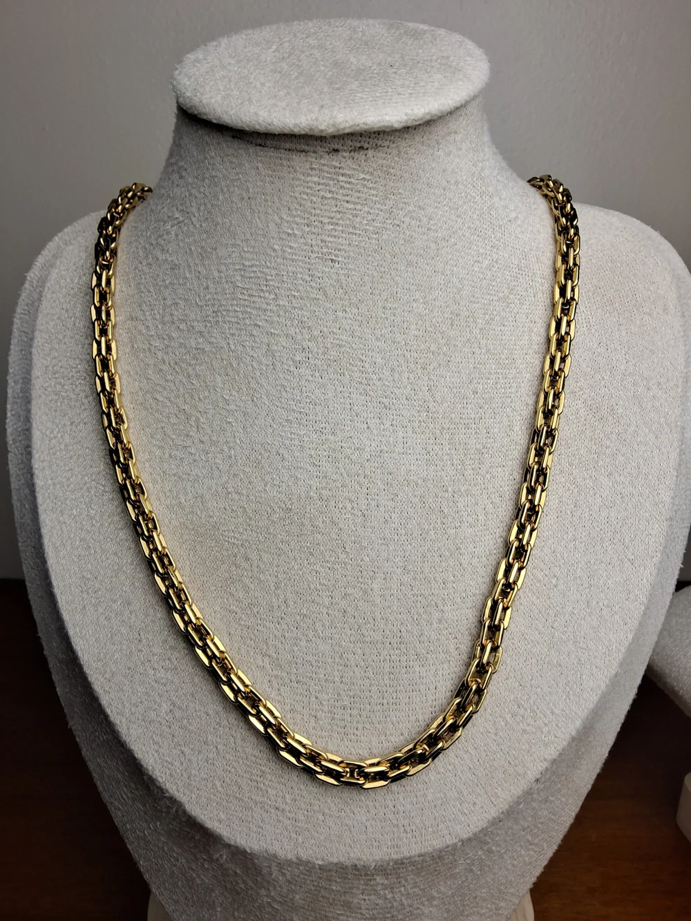 Monet Gold Tone Chain Necklace with Black Accent Drop Earrings